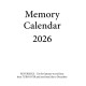 Memory Calendar - 2026