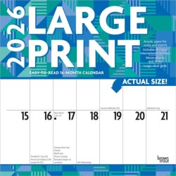 Large Print 2026 Square Flap Matte Calendar