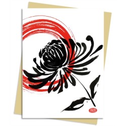 Sumi Flowers: Crysanthemum Greeting Card Pack: Pack of 6