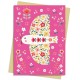 Bee Brown: Pink Floral Dove Greeting Card Pack: Pack of 6