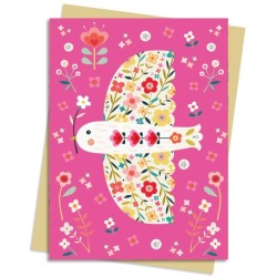 Bee Brown: Pink Floral Dove Greeting Card Pack: Pack of 6