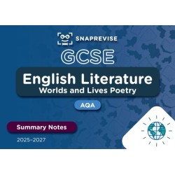 SnapRevise GCSE AQA English Literature: Worlds and Lives Poetry Summary Notes