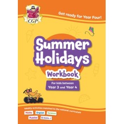 CGP Summer Holidays Activity Workbook - for kids between Year 3 and Year 4 (ages 7-8)