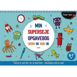 Min superseje opgavebog - skriv og visk ud igen: til 6-7 år