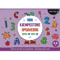 Min kæmpestore opgavebog - skriv og visk ud igen: til 5-6 år