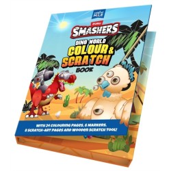 Smashers Dino World Colour and Scratch Book