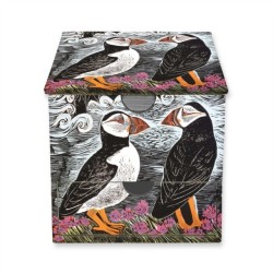 Angela Harding: Fair Isle Puffins Memo Box with Drawer