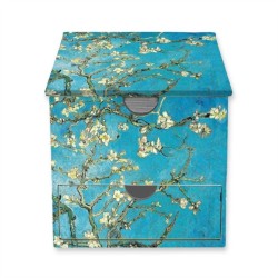 Vincent van Gogh: Almond Blossom Flame Tree Memo Box with Drawer