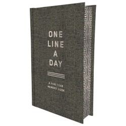 One Line a Day: A Five-Year Memory Book (Charcoal Canvas)