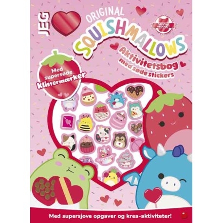 Squishmallows aktivitetsbog 2 med søde stickers: med supersjove opgaver og krea-aktiviteter!