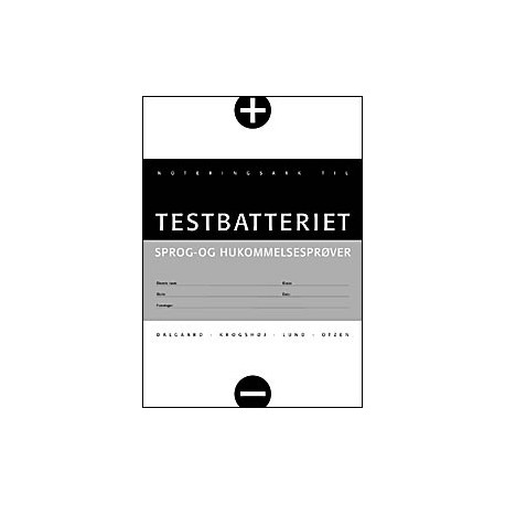 Testbatteriet, noteringsark (10 stk.)