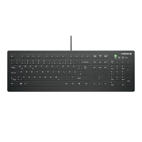 ACTIVE KEY Flat Profile Hygiene Keyboard USB Black Nordic
