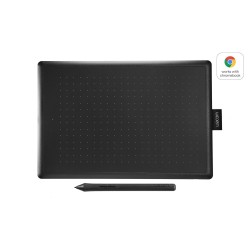 Wacom One Medium Pen Tablet, Black/Red