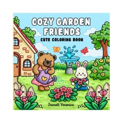Cozy Garden Friends: Cute Coloring Book