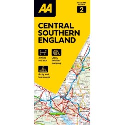 AA Road Map Central Southern England