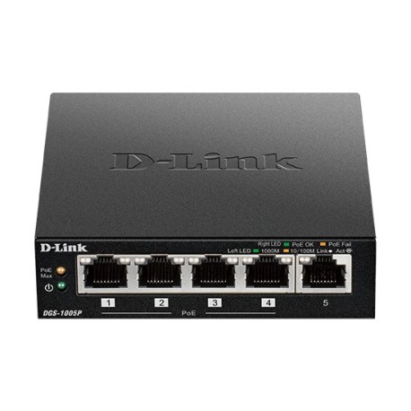 D-LINK 5-Port Desktop Gigabit PoE+ Switch
