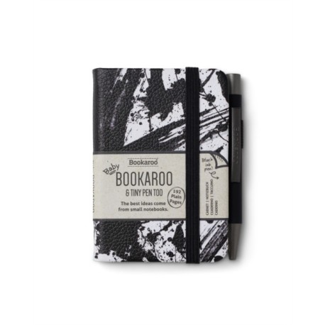 Bookaroo - A7 Baby Notebook & Pen - Black & White - Splatter