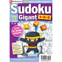 Sudoku GIGANT 1,2,3: Sværhedsgrad 1-3