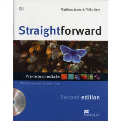 Straightforward 2nd Edition Pre-Intermediate Level Workbook with key & CD Pack