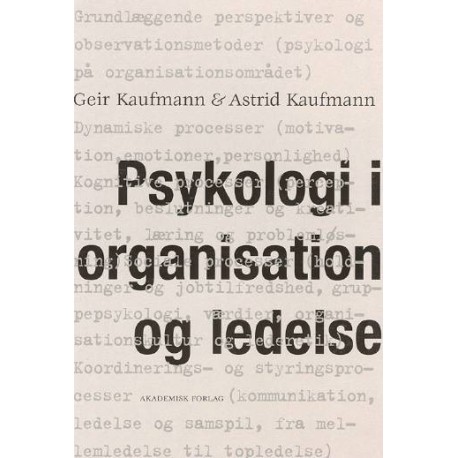 Psykologi i organisation og ledelse