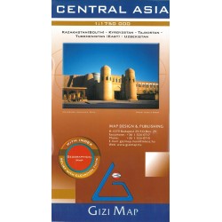 Central Asia, Gizi Geographical Map 1:1,75 mill.