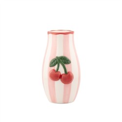 Handpainted  Cherry Vase
