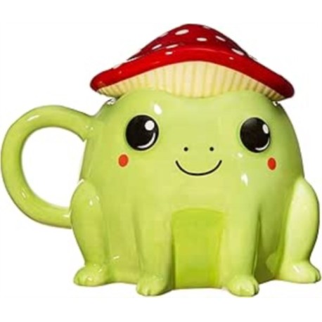 Fergus Frog Mug with Mushroom Lid