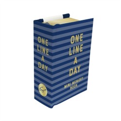 Navy Stripes Mini One Line a Day: A One-Year Memory Book