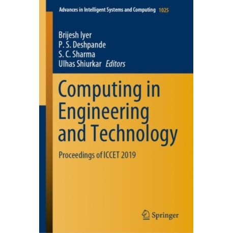 Computing in Engineering and Technology: Proceedings of ICCET 2019