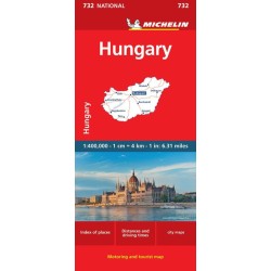 Hungary, Michelin National Map 732