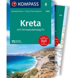 Kreta mit Weitwanderweg E4 Wanderführer + Tourenkart