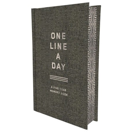 One Line a Day: A Five-Year Memory Book (Charcoal Canvas)