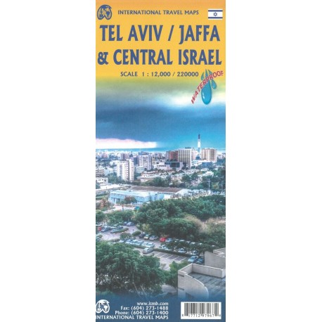 Tel Aviv - Jaffa & Central Israel Travel Reference Map