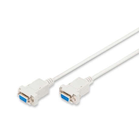 DIGITUS Zero-modem cable DB9 F/F 1.8 m, White