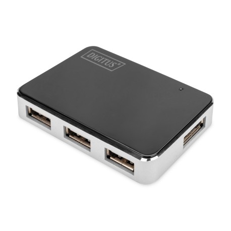 DIGITUS USB 2.0 hub 4-port with Mini-B input, Black