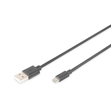 DIGITUS USB-A to Micro-B cable 1.8 m USB 2.0, Black