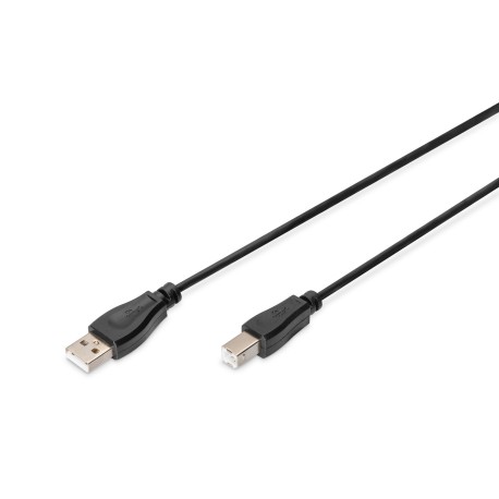 DIGITUS USB-A to USB-B cable 1 m USB 2.0, Black