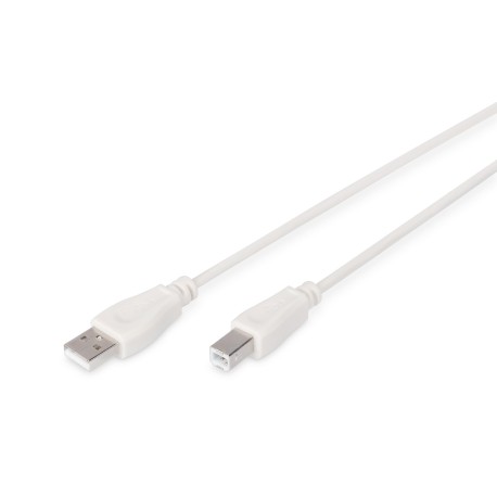 DIGITUS USB-A to USB-B cable 1.8 m USB 2.0, White