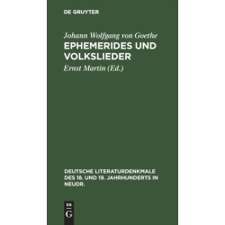 Ephemerides Und Volkslieder