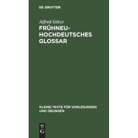 Fruhneuhochdeutsches Glossar