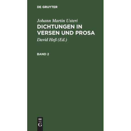 Dichtungen in Versen und Prosa