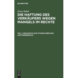 Geschichtliche Studien Uber Den Haftungserfolg