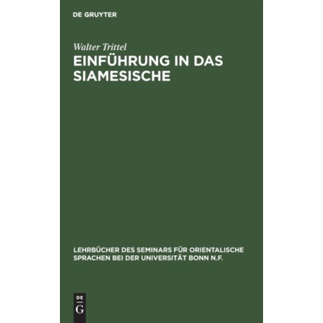 Einfuhrung in Das Siamesische
