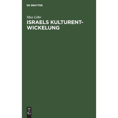 Israels Kulturentwickelung