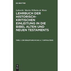 Die Einleitung in das A. T. enthaltend
