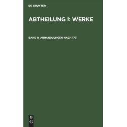 Abhandlungen Nach 1781