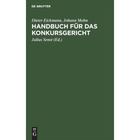 Handbuch Fur Das Konkursgericht