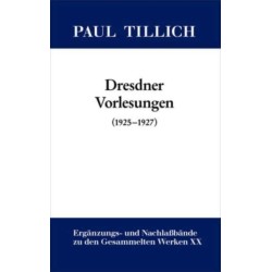 Dresdner Vorlesungen: (1925-1927)