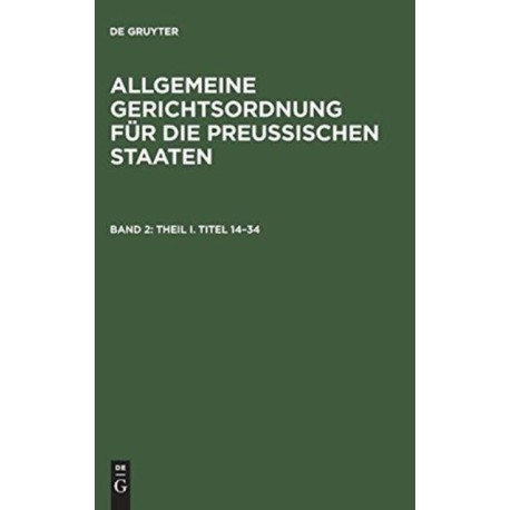 Theil I. Titel 14-34