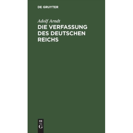 Die Verfassung des Deutschen Reichs